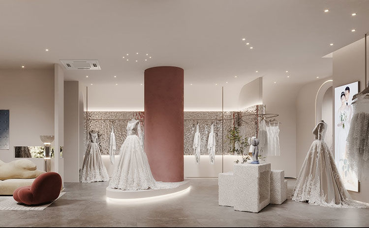 婚纱店设计效果图，合肥婚纱店装修需要注意的设计要点！