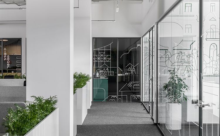 合肥办公室设计推荐|400平办公楼装修，清新雅致有看点！